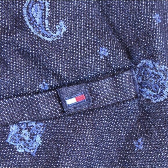 TOMMY HILFIGER Denim Shorts in Dark Blue Women's Size 10 - Picture 6 of 9